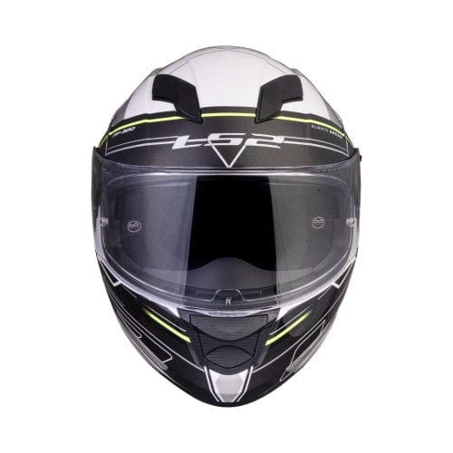 Destination Moto LS2 FF320 STREAM EVO SCAPE HELMET MATT WHITE BLACK 7C WITH PINLOCK