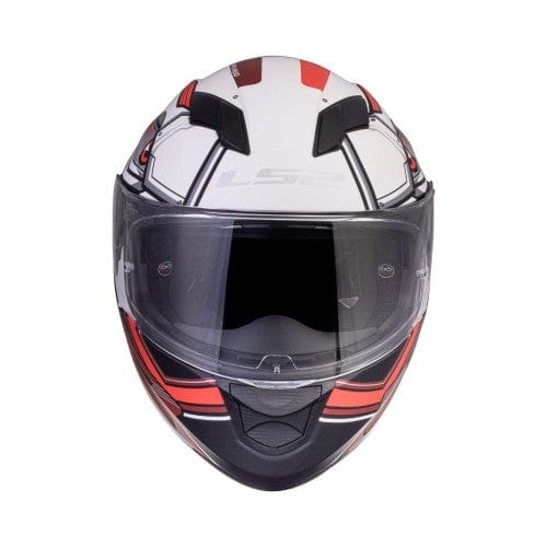 Destination Moto LS2 FF320 STREAM EVO XDRON HELMET MATT WHITE RED WITH PINLOCK