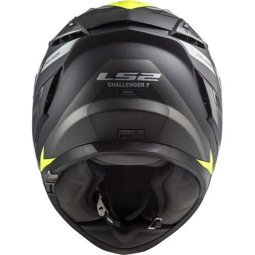 Destination Moto LS2 FF327 CHALLENGER ALLERT MATT TITANIUM H-V YELLOW HELMET