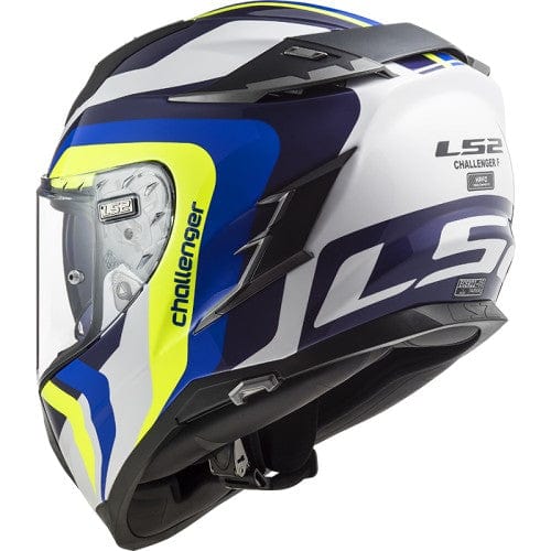 Destination Moto LS2 FF327 CHALLENGER GALACTIC GLOSS WHITE YELLOW BLUE HELMET