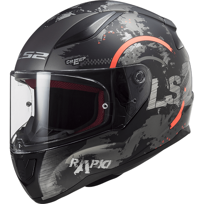 LS2 FF353 RAPID CIRCLE Gloss Titanium Fluro Orange Helmet – Destination Moto