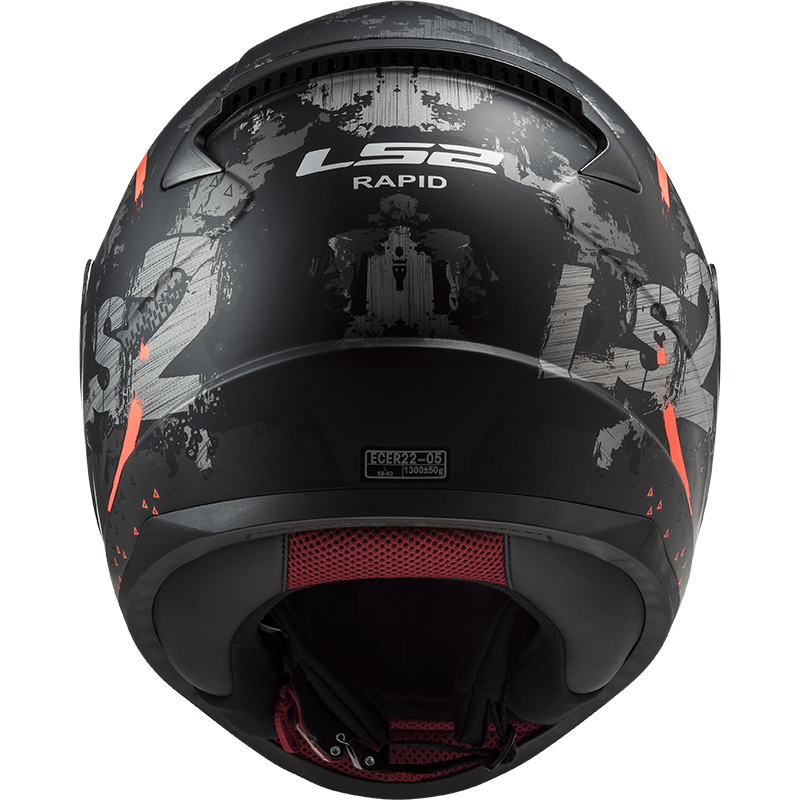 Destination Moto LS2 FF353 RAPID CIRCLE Gloss Titanium Fluro Orange Helmet