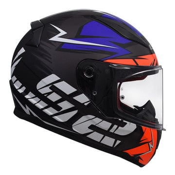 Destination Moto LS2 FF353 RAPID CROMO Gloss Black Fluoro Blue Helmet
