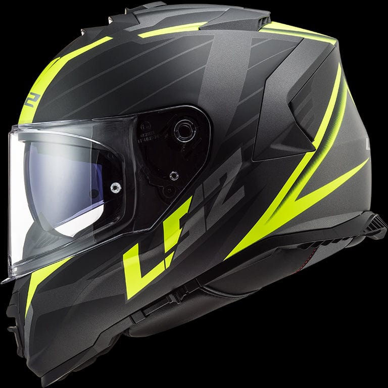 LS2 FF800 Nerve Gloss Black Neon Helmet – Destination Moto