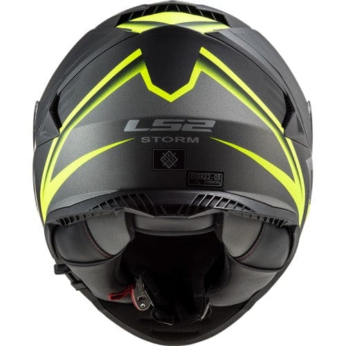 Destination Moto LS2 FF800 Nerve Gloss Black Neon Helmet