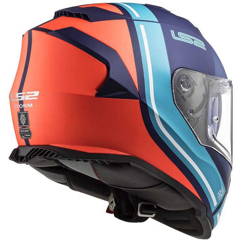 Destination Moto LS2 FF800 Storm Slant Blue Fluoro Orange Matt Helmet