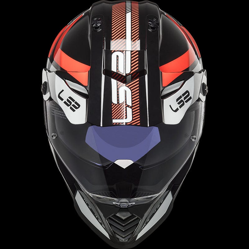 Destination Moto LS2 MX436 PIONEER EVO Adventurer Gloss Black White Helmet