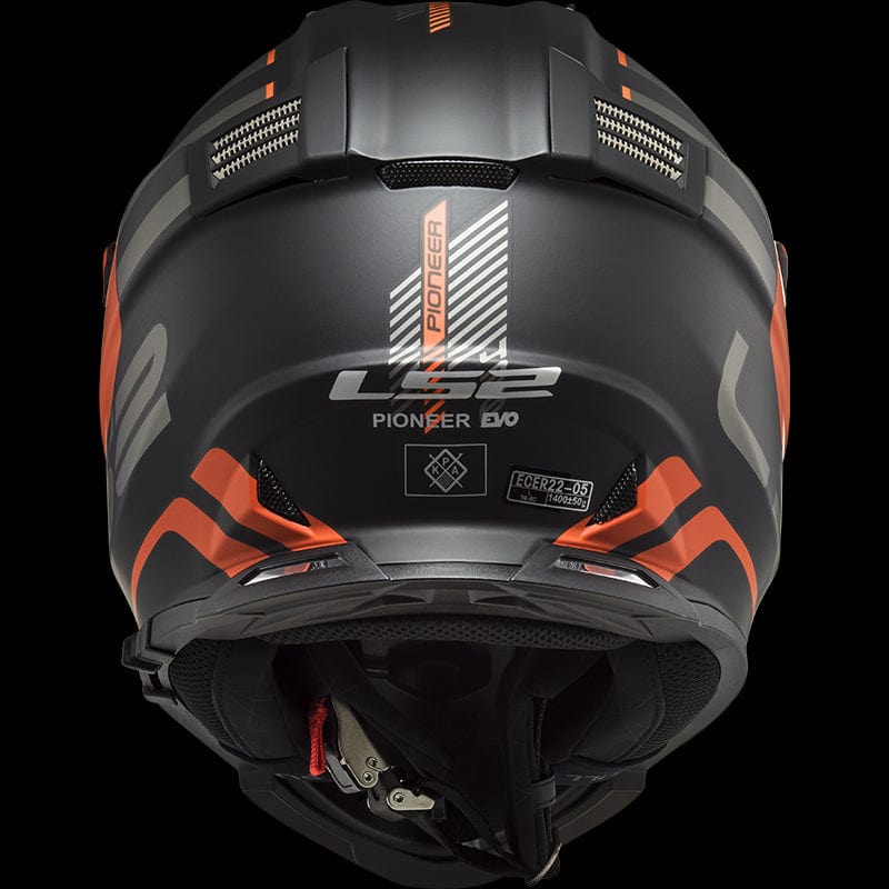 Destination Moto LS2 MX436 PIONEER EVO Adventurer Matt Black Red Helmet
