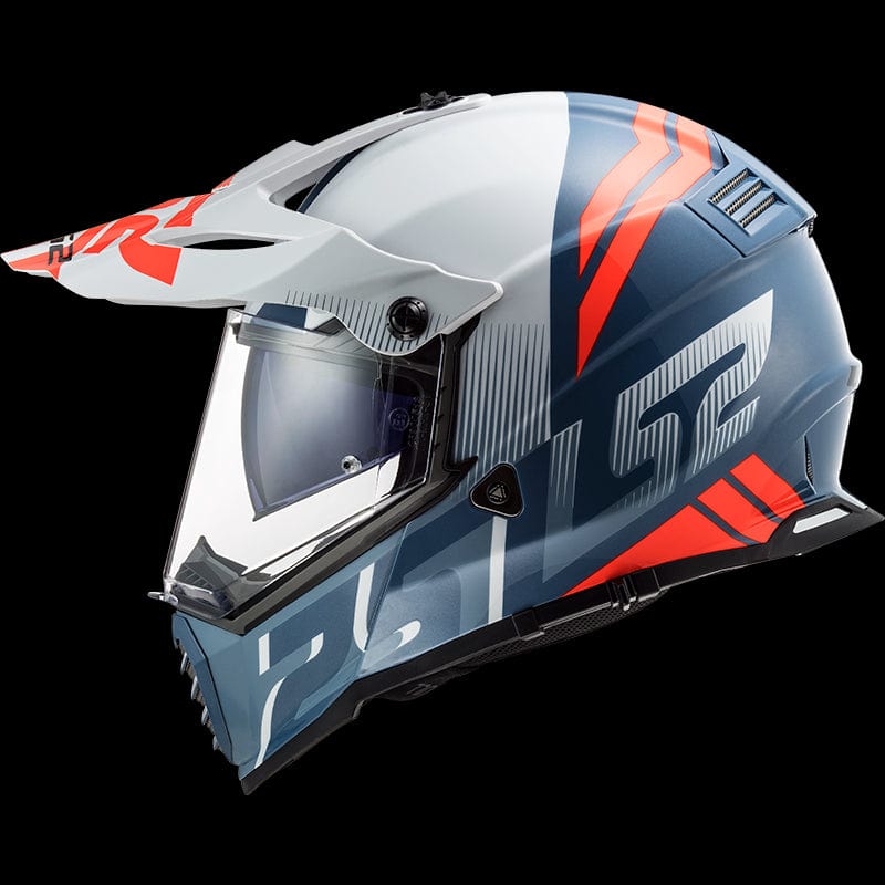 Destination Moto LS2 MX436 PIONEER EVO EVOLVE Matt WHITE COBALT Helmet