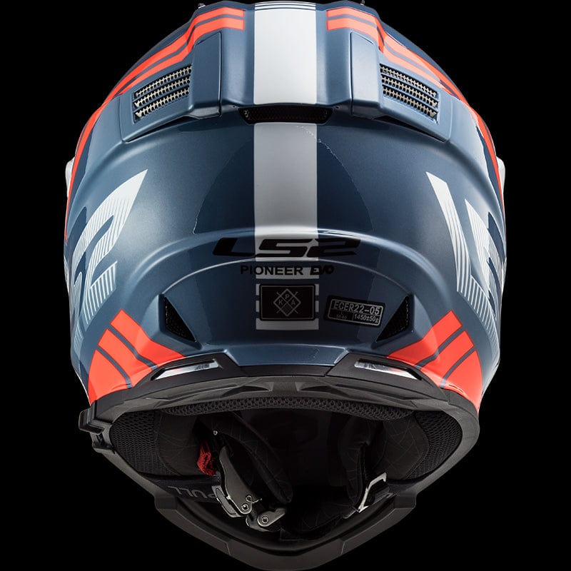 Destination Moto LS2 MX436 PIONEER EVO EVOLVE Matt WHITE COBALT Helmet