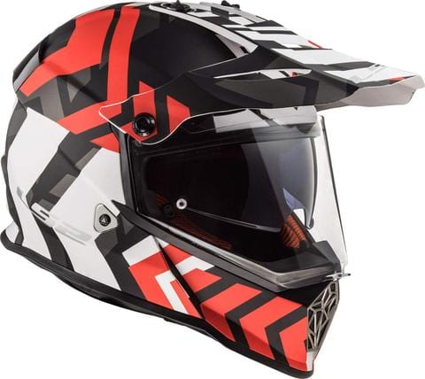 LS2 Offroad Helmet MX436 Xtreme Matt Black Red - Destination Moto