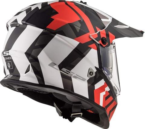 LS2 Offroad Helmet MX436 Xtreme Matt Black Red - Destination Moto