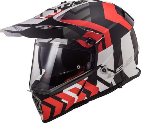 LS2 Offroad Helmet MX436 Xtreme Matt Black Red - Destination Moto