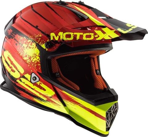 LS2 Offroad Helmet MX437 Fast Gator Matt Red - Destination Moto