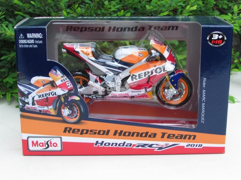 Maisto MotoGP 2018 Honda Repsol RC213V No.93 Marc Marquez 1/18 | Scale Model - Destination Moto