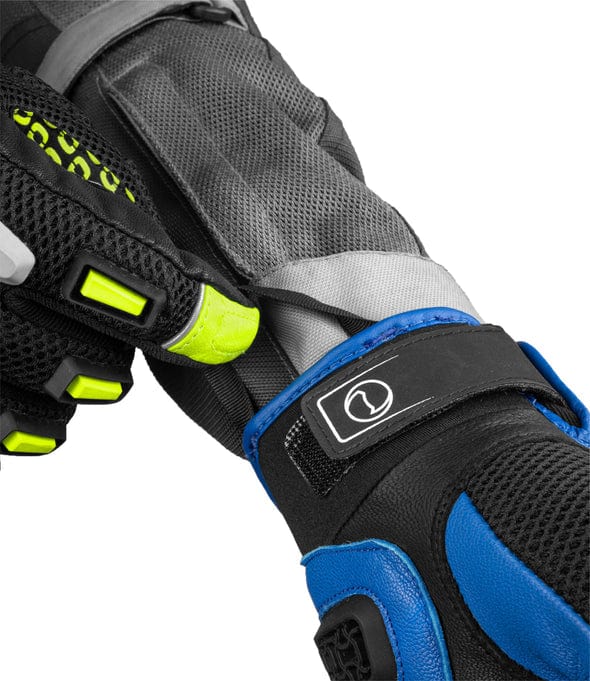 Destination Moto Rynox Gravel Dualsport Gloves (Hi Viz Green Blue)