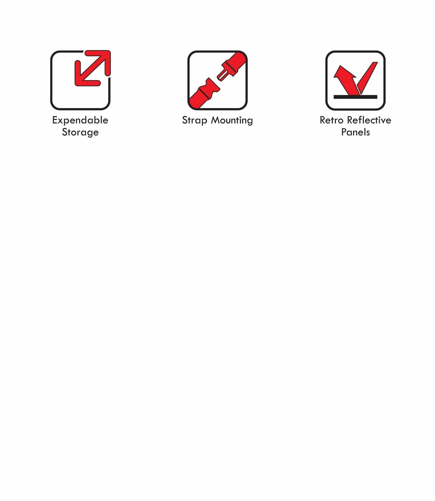 Rynox Gripper Reflective Bungee Strap Red - Destination Moto