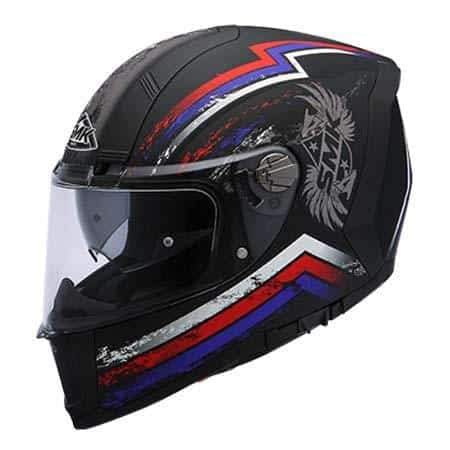 eagle matt motorcycle helmet AGV K3 Mono 6 adjustable intake vents and integrated rear exhaust vents align perfectly with internal channels SMK Force Eagle MA235 Matt