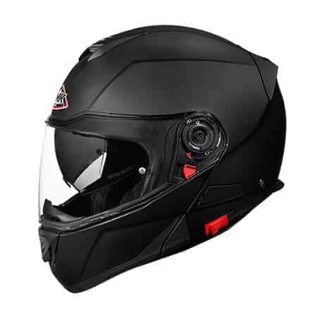 SMK Glide Flip Up Unicolour MA200 Matt Black - Destination Moto