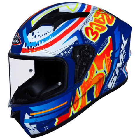 SMK Stellar Graffiti Blue Red Orange Gloss GL537 - Destination Moto