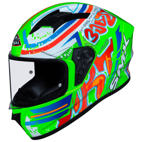 SMK Stellar Graffiti Green Red Orange Gloss GL837 - Destination Moto