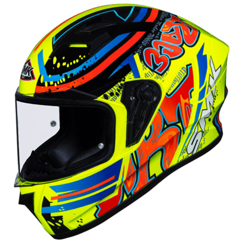 SMK Stellar Graffiti Yellow Red Orange Gloss GL437 - Destination Moto