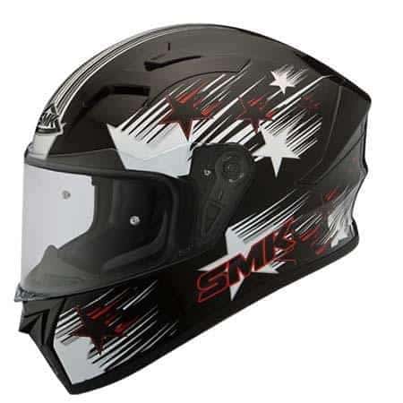 SMK Stellar Rainstar Black White Red MA213 - Destination Moto