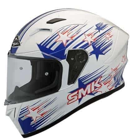 SMK Stellar Rainstar White Blue Red GL153 - Destination Moto