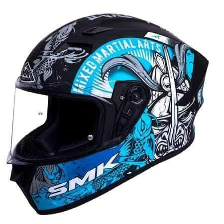 SMK Stellar Samurai Black Blue MA265 - Destination Moto