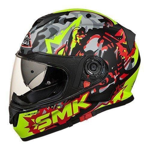 SMK Twister Attack Fluro Yellow Red MA243 - Destination Moto
