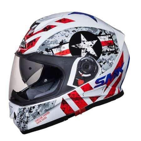 SMK Twister Captain White Red GL163 - Destination Moto