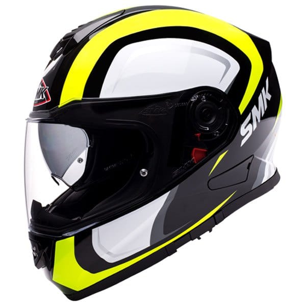 SMK Twister Twilight Gloss Black White Yellow GL241 - Destination Moto
