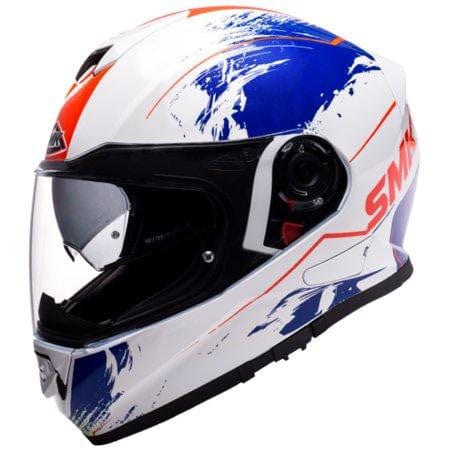 SMK Twister Wraith White Blue Red GL153 - Destination Moto