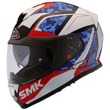 SMK Twister Zest White Blue Red Gloss GL135 - Destination Moto
