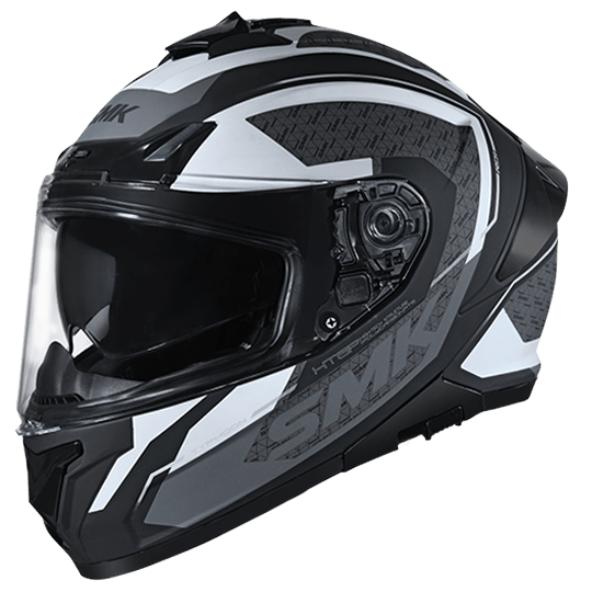 Destination Moto SMK Typhoon Helmet RD1 Gloss Black White Grey GL216
