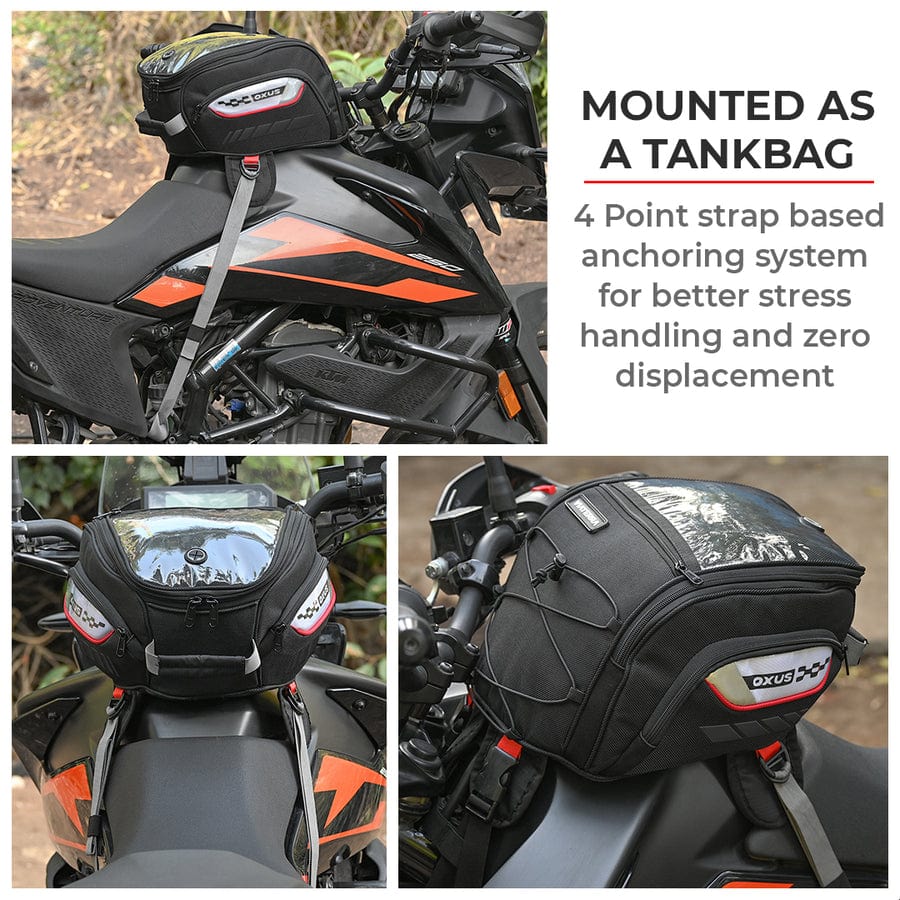 Destination Moto VIATERRA OXUS UNIVERSAL MOTORCYCLE TANK BAG (STRAP BASED)