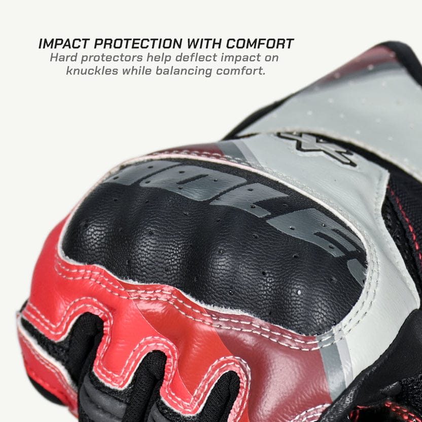 VIATERRA HOLESHOT PRO Semi-Gauntlet Motorcycle Riding Gloves (BLACK)