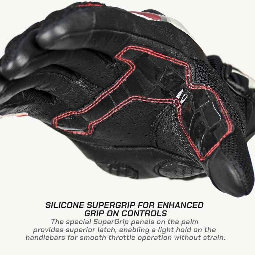 VIATERRA HOLESHOT PRO Semi-Gauntlet Motorcycle Riding Gloves (BLACK)