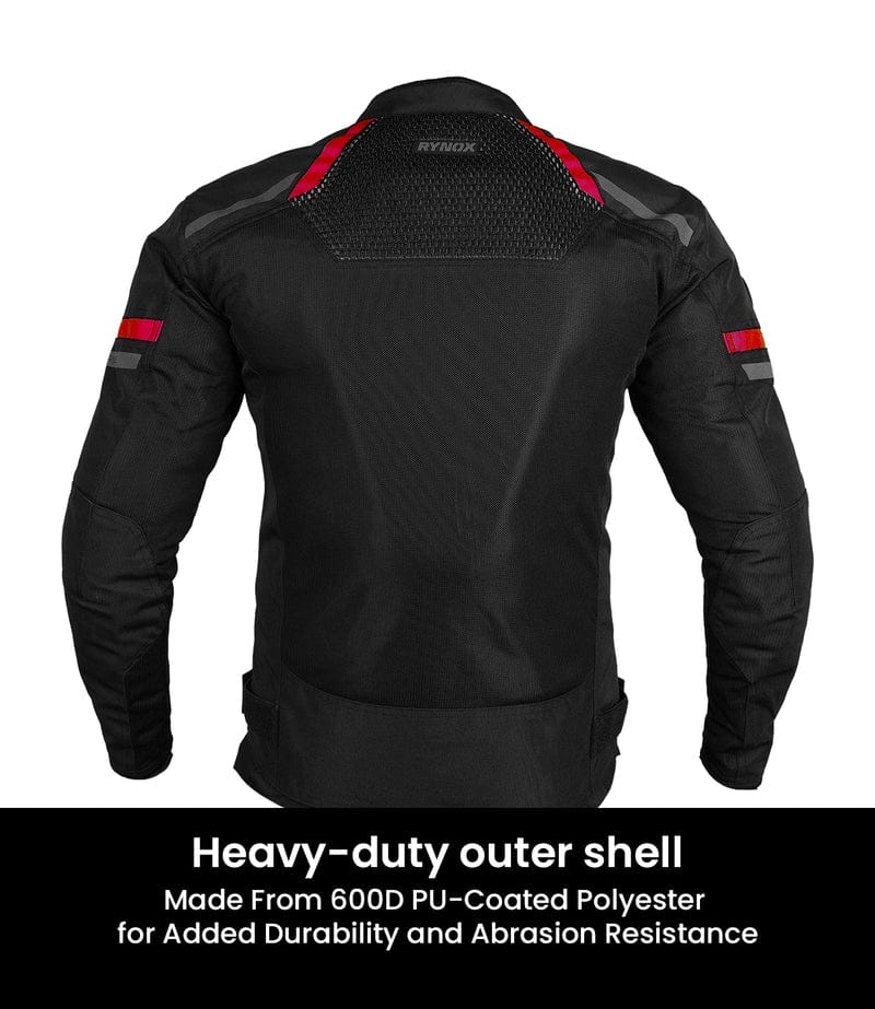 RYNOX HELIUM GT 3 RIDING JACKET BLACK RED