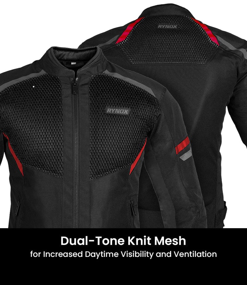 RYNOX HELIUM GT 3 RIDING JACKET BLACK RED