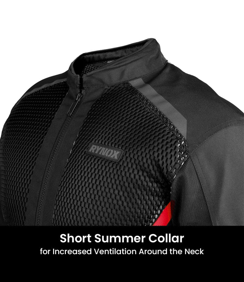 RYNOX HELIUM GT 3 RIDING JACKET BLACK RED