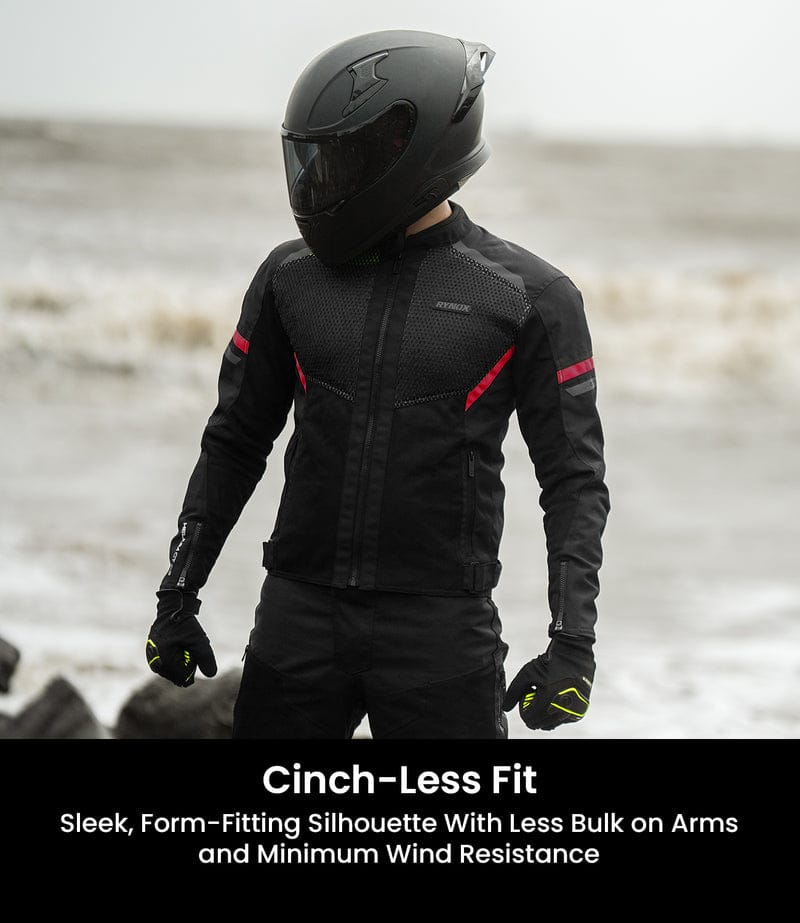 RYNOX HELIUM GT 3 RIDING JACKET BLACK RED