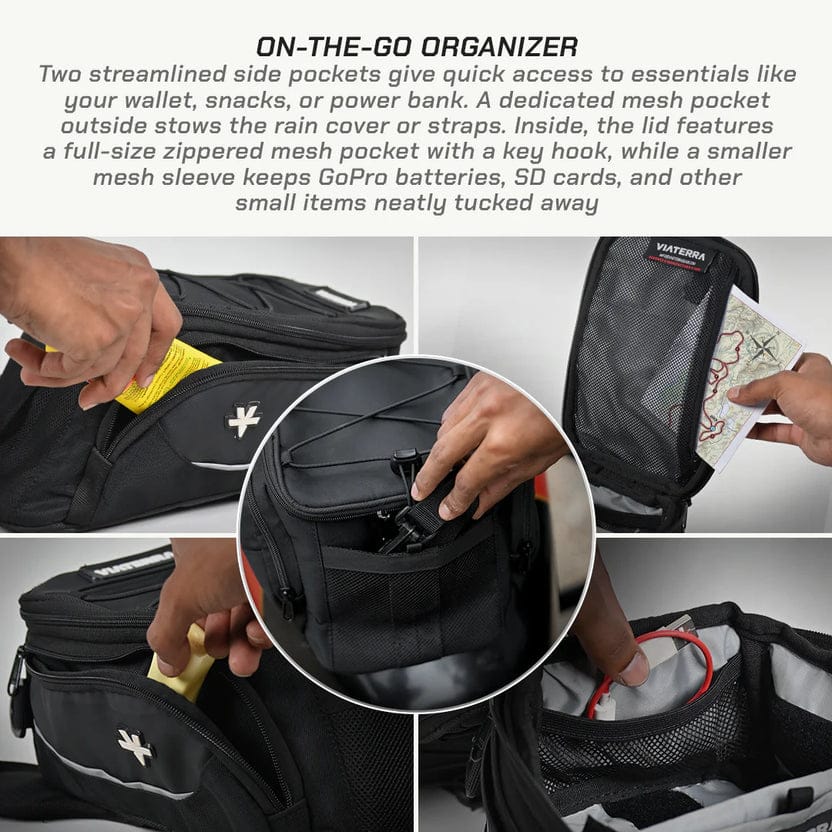 VIATERRA ACE MAGNETIC MOTORCYCLE TANK BAG