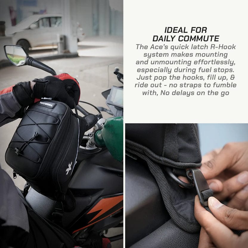 VIATERRA Ace Universal Motorcycle Tank Bag (Strap Based)