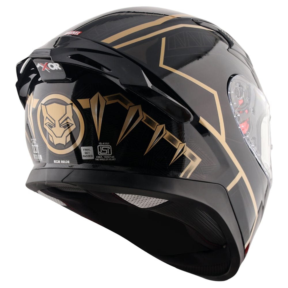 Destination Moto Apex Marvel Black Panther Helmet Black Gold