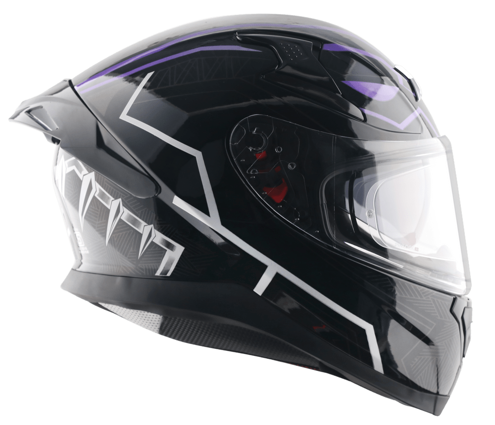 Destination Moto Apex Marvel Black Panther Helmet Black Purple
