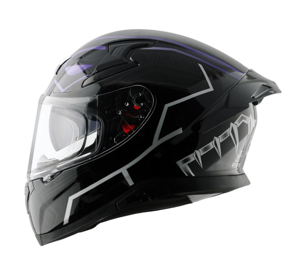 Destination Moto Apex Marvel Black Panther Helmet Black Purple