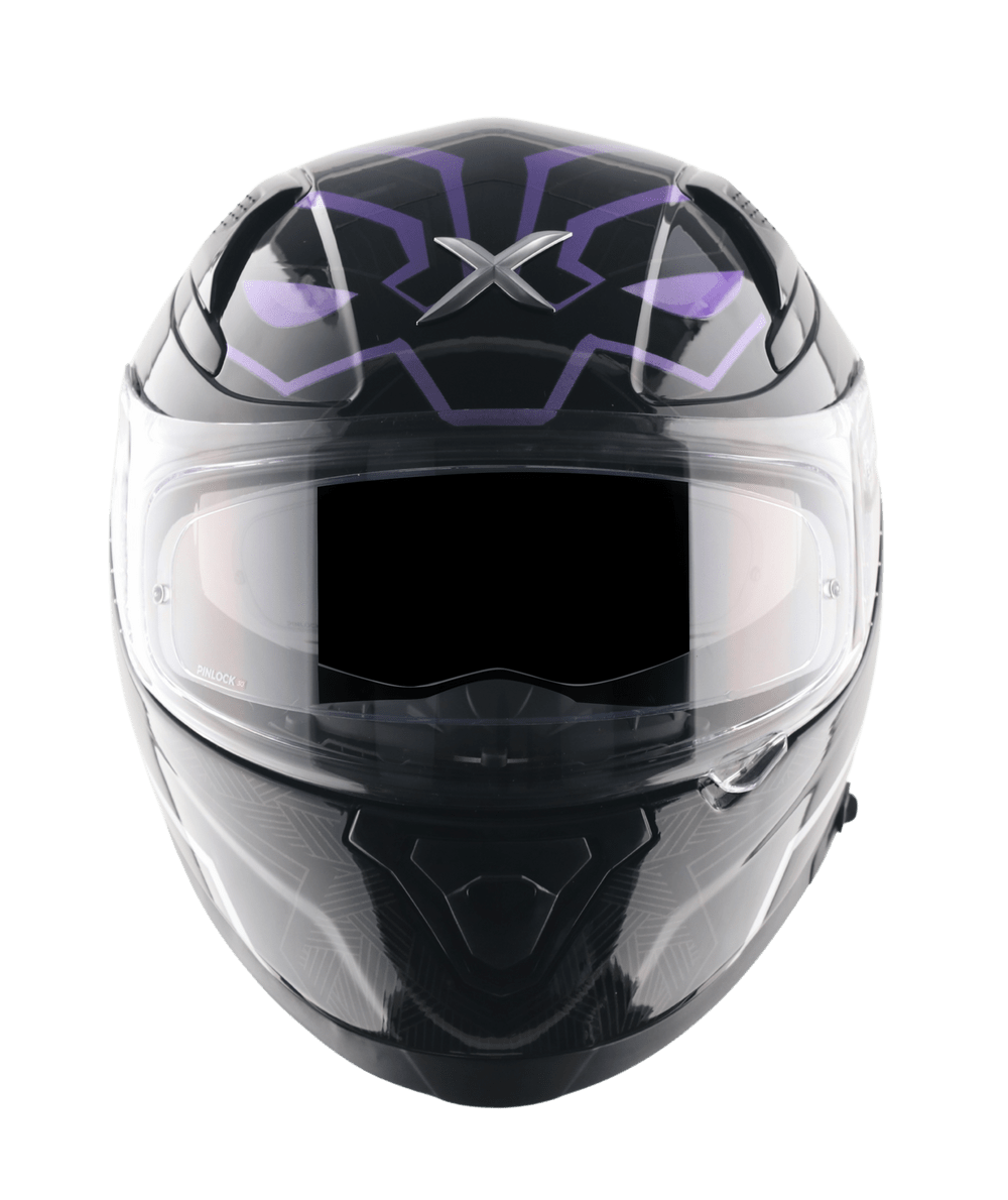 Destination Moto Apex Marvel Black Panther Helmet Black Purple