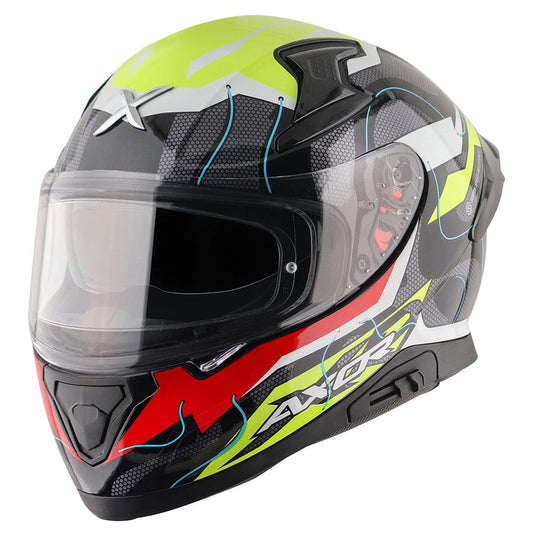 Destination Moto AXOR Apex Dynamo Gloss Black Neon Yellow Helmet