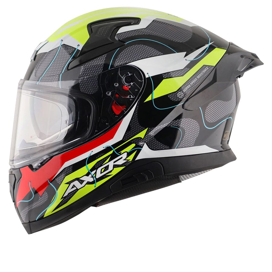 Destination Moto AXOR Apex Dynamo Gloss Black Neon Yellow Helmet